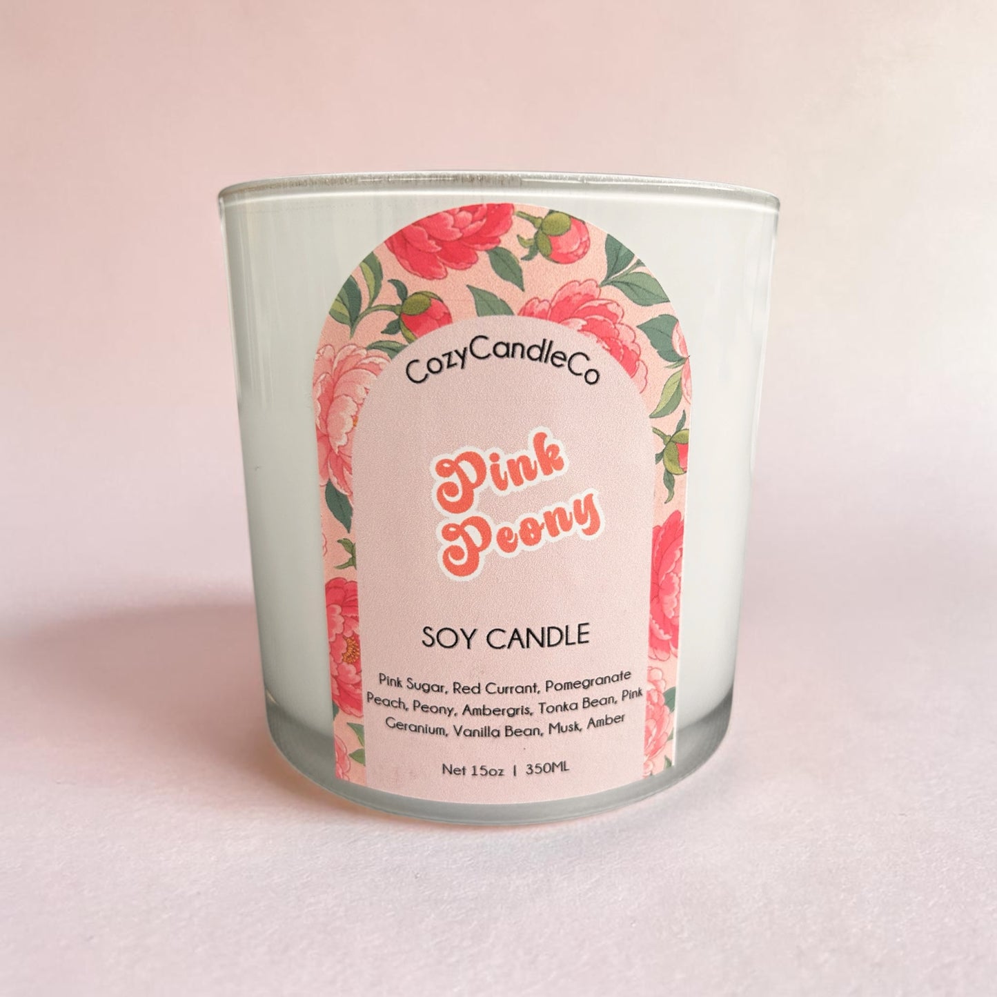 Pink Peony Candle